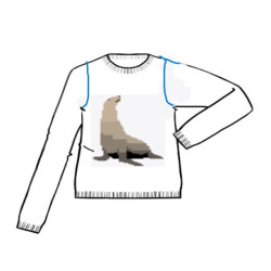 Sea Lion Sweater Knitting Pattern – Cozy Animal Motif for Women | PDF Download